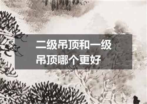 二级吊顶和一级吊顶哪个更好