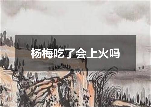 杨梅吃了会上火吗