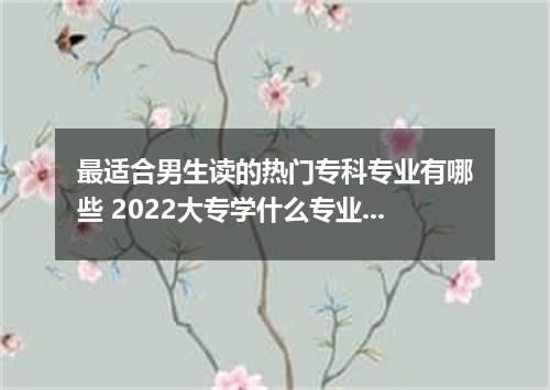 最适合男生读的热门专科专业有哪些 2022大专学什么专业好
