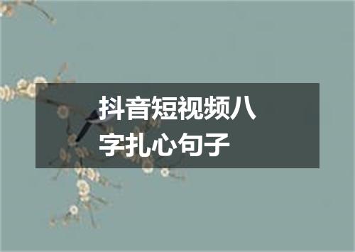 抖音短视频八字扎心句子