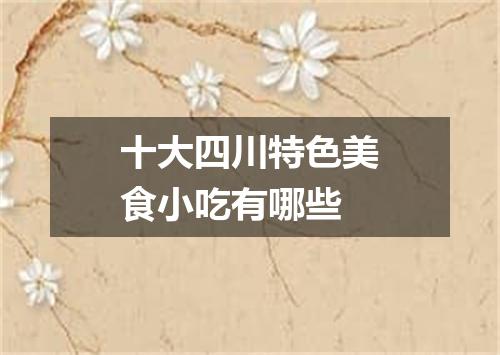 十大四川特色美食小吃有哪些