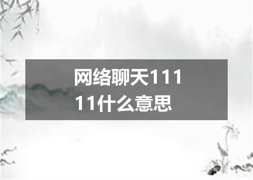 网络聊天11111什么意思