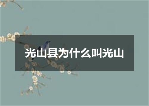 光山县为什么叫光山