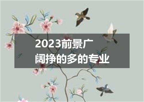 2023前景广阔挣的多的专业