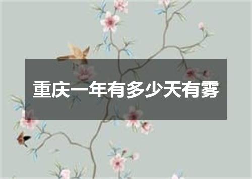 重庆一年有多少天有雾