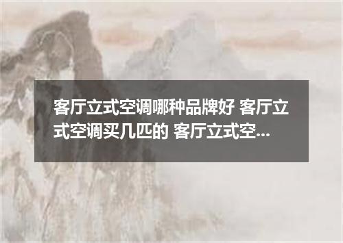 客厅立式空调哪种品牌好 客厅立式空调买几匹的 客厅立式空调摆放位置