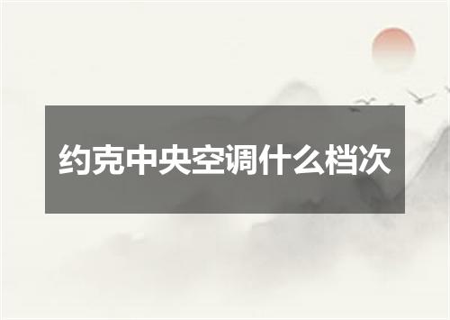 约克中央空调什么档次