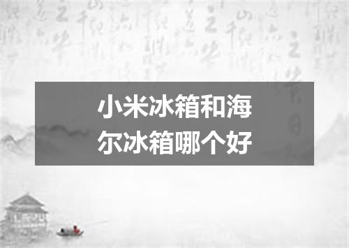 小米冰箱和海尔冰箱哪个好