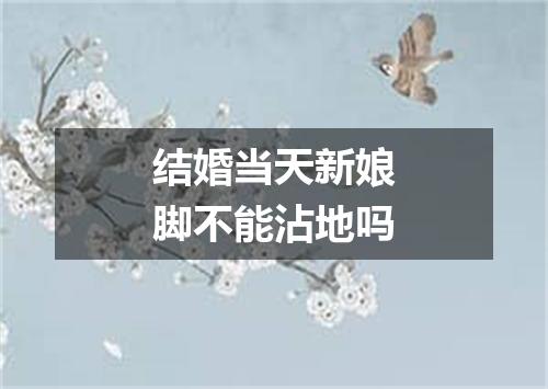 结婚当天新娘脚不能沾地吗