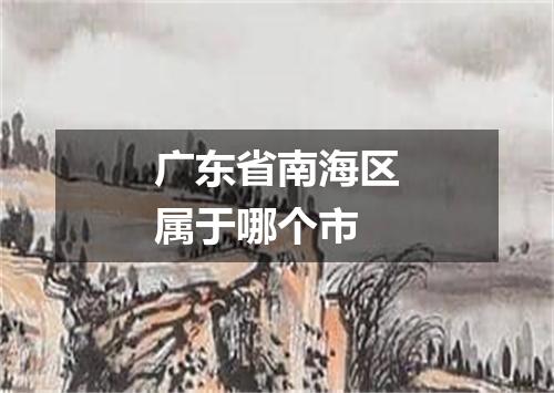 广东省南海区属于哪个市