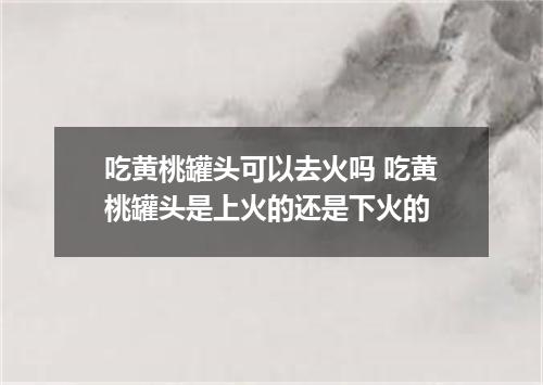 吃黄桃罐头可以去火吗 吃黄桃罐头是上火的还是下火的