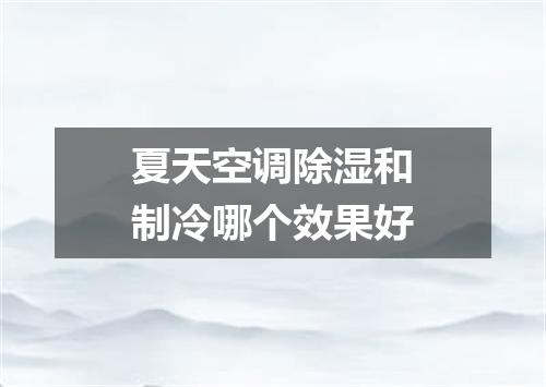 夏天空调除湿和制冷哪个效果好