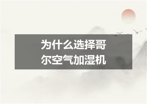 为什么选择哥尔空气加湿机