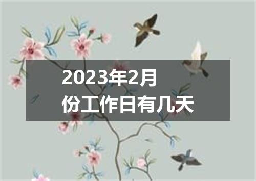 2023年2月份工作日有几天