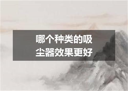 哪个种类的吸尘器效果更好