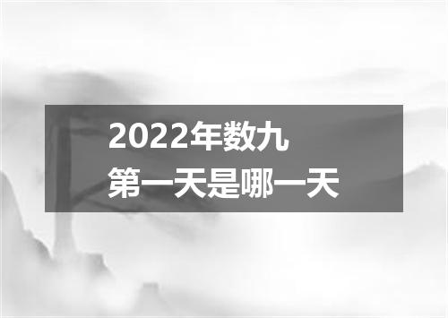 2022年数九第一天是哪一天