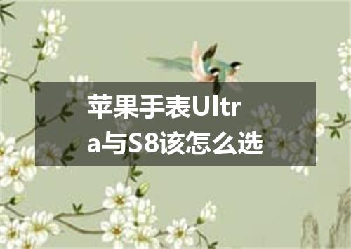 苹果手表Ultra与S8该怎么选