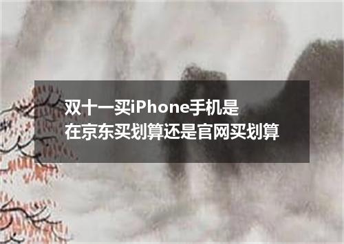 双十一买iPhone手机是在京东买划算还是官网买划算
