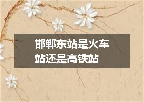 邯郸东站是火车站还是高铁站