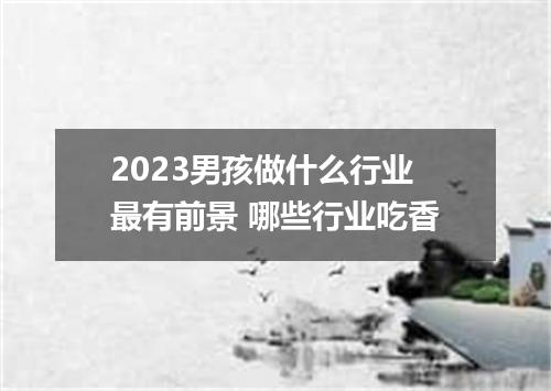 2023男孩做什么行业最有前景 哪些行业吃香
