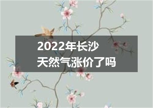 2022年长沙天然气涨价了吗