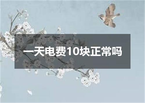 一天电费10块正常吗