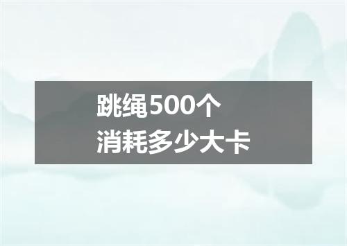 跳绳500个消耗多少大卡