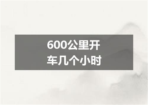 600公里开车几个小时