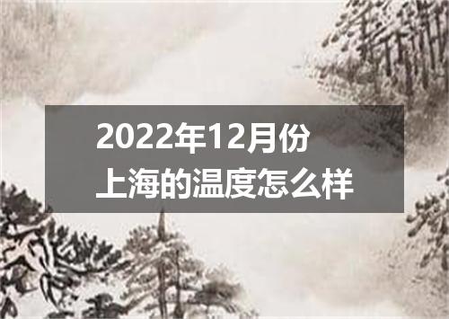 2022年12月份上海的温度怎么样