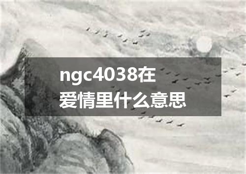 ngc4038在爱情里什么意思