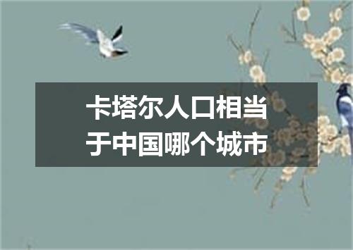 卡塔尔人口相当于中国哪个城市