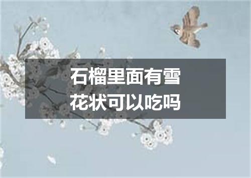 石榴里面有雪花状可以吃吗