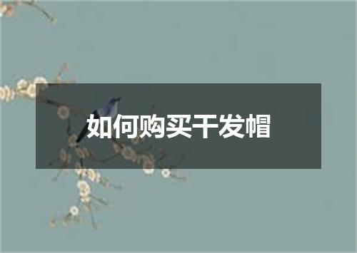 如何购买干发帽