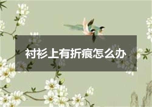 衬衫上有折痕怎么办