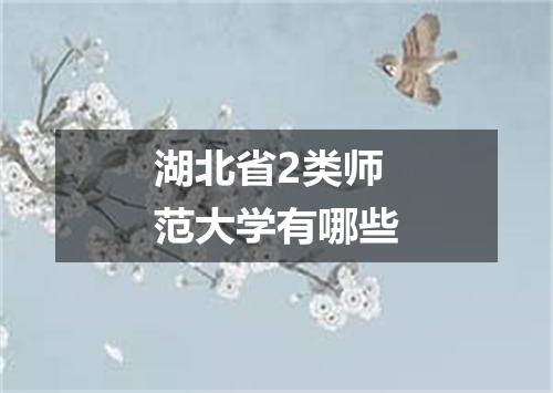 湖北省2类师范大学有哪些