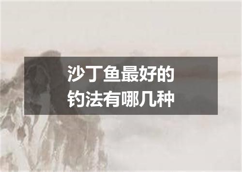 沙丁鱼最好的钓法有哪几种