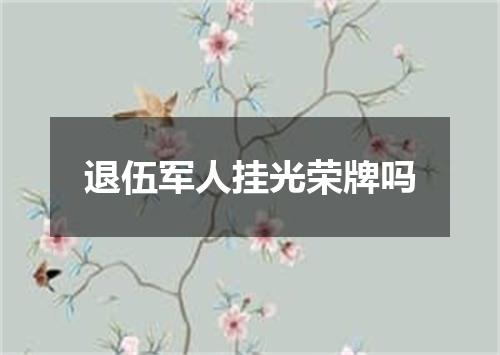退伍军人挂光荣牌吗