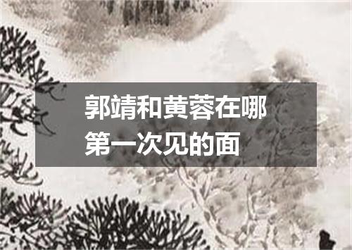 郭靖和黄蓉在哪第一次见的面