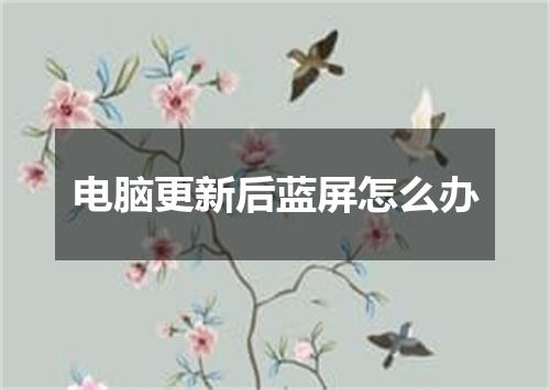 电脑更新后蓝屏怎么办