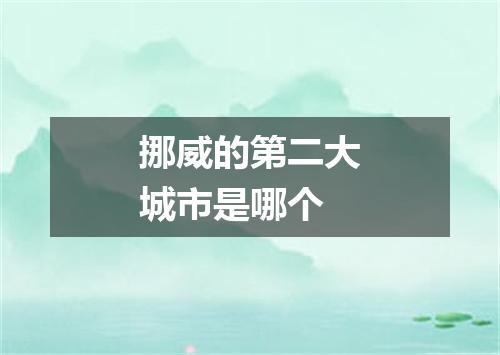 挪威的第二大城市是哪个