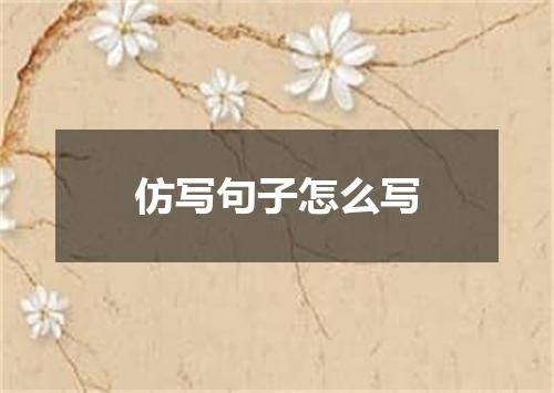 仿写句子怎么写