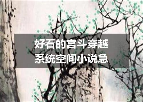 好看的宫斗穿越系统空间小说急