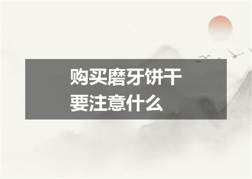 购买磨牙饼干要注意什么