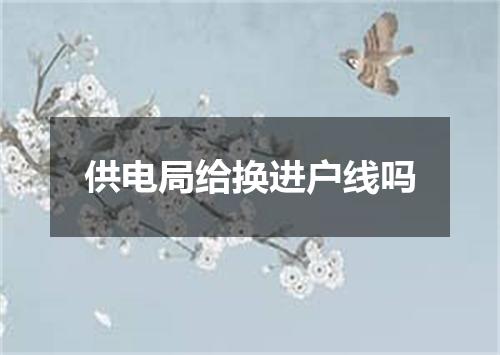 供电局给换进户线吗