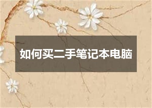 如何买二手笔记本电脑