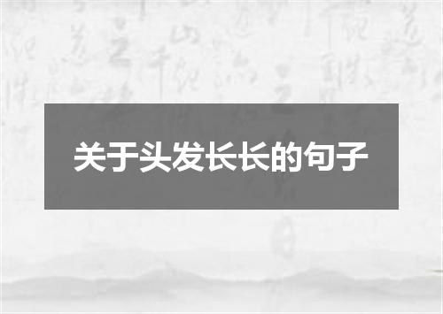 关于头发长长的句子