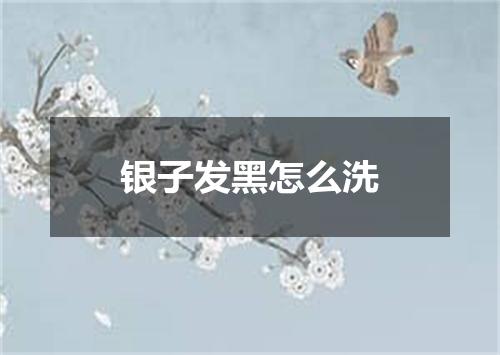 银子发黑怎么洗