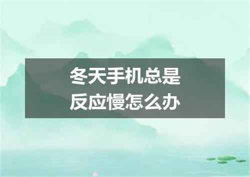 冬天手机总是反应慢怎么办