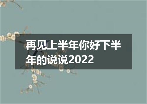 再见上半年你好下半年的说说2022