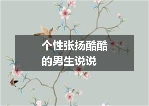 个性张扬酷酷的男生说说